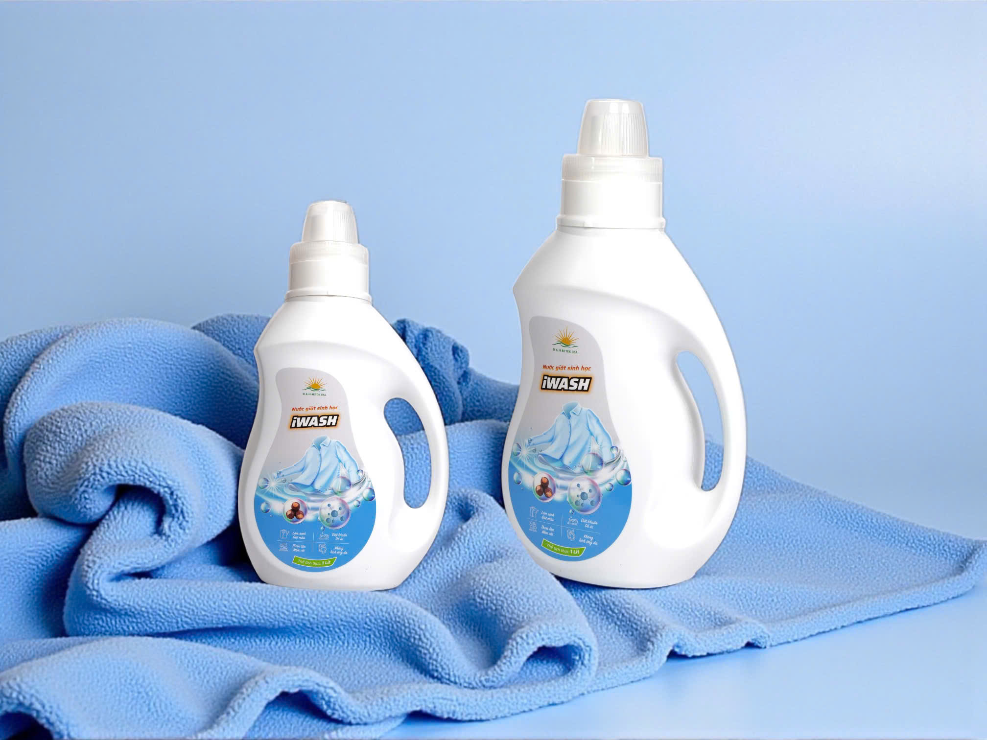 Nước giặt sinh học IWASH (màu xanh dương)