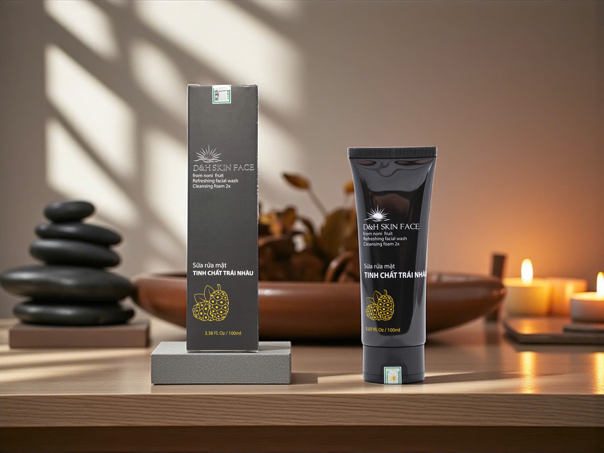 Sữa rửa mặt tinh chất trái nhàu D&H - Ảnh 2