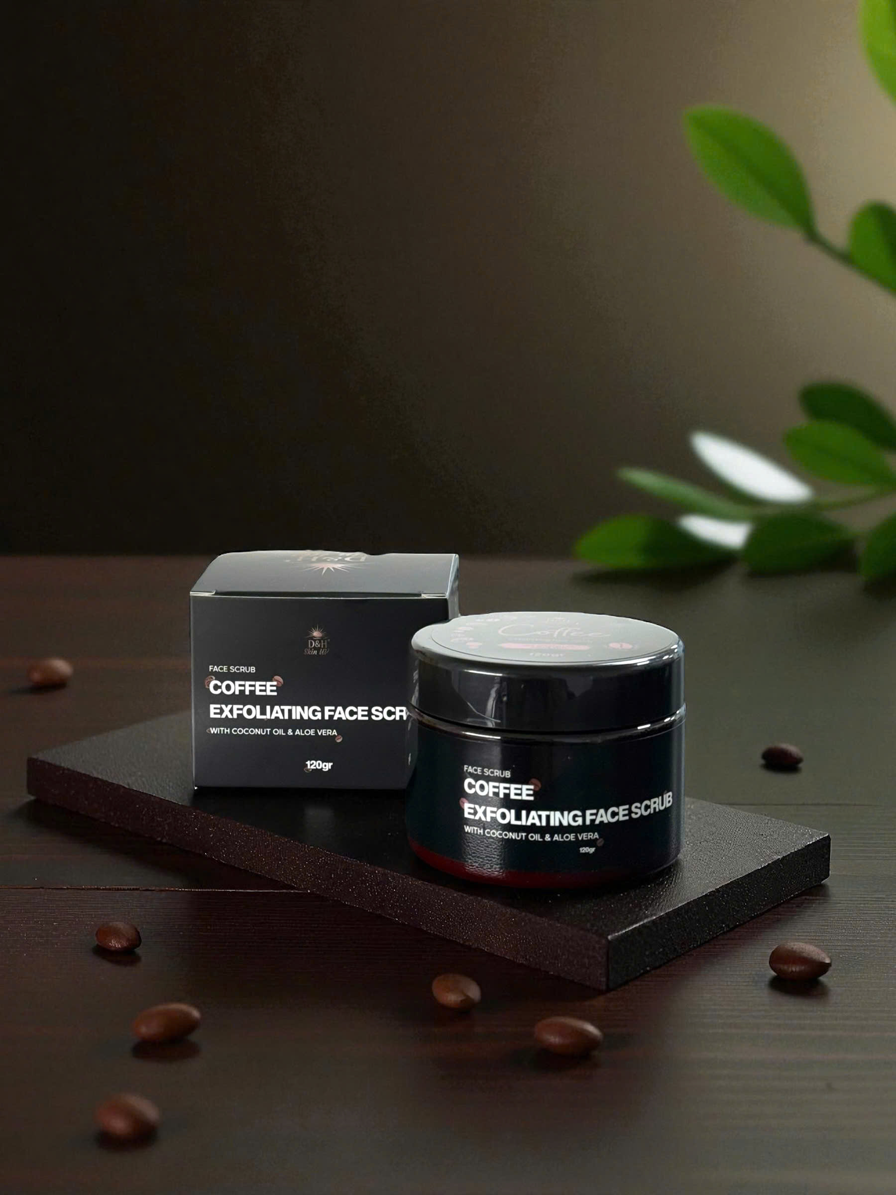 TẨY TẾ BÀO CHẾT CÀ PHÊ – SẠCH SÂU, MỊN MÀNG, SÁNG KHỎE D&H Skin UV – Coffee Exfoliating Face Scrub (120g) - Ảnh 3