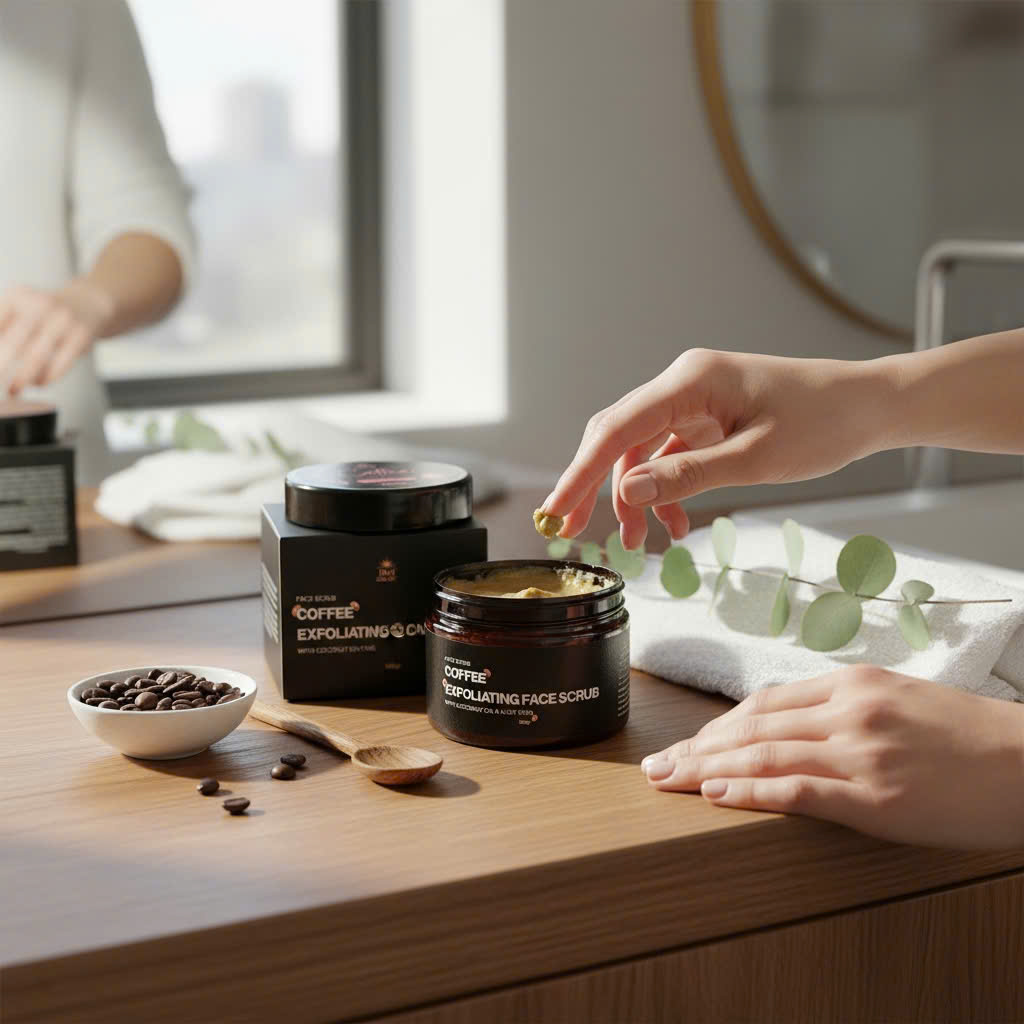 TẨY TẾ BÀO CHẾT CÀ PHÊ – SẠCH SÂU, MỊN MÀNG, SÁNG KHỎE D&H Skin UV – Coffee Exfoliating Face Scrub (120g) - Ảnh 8