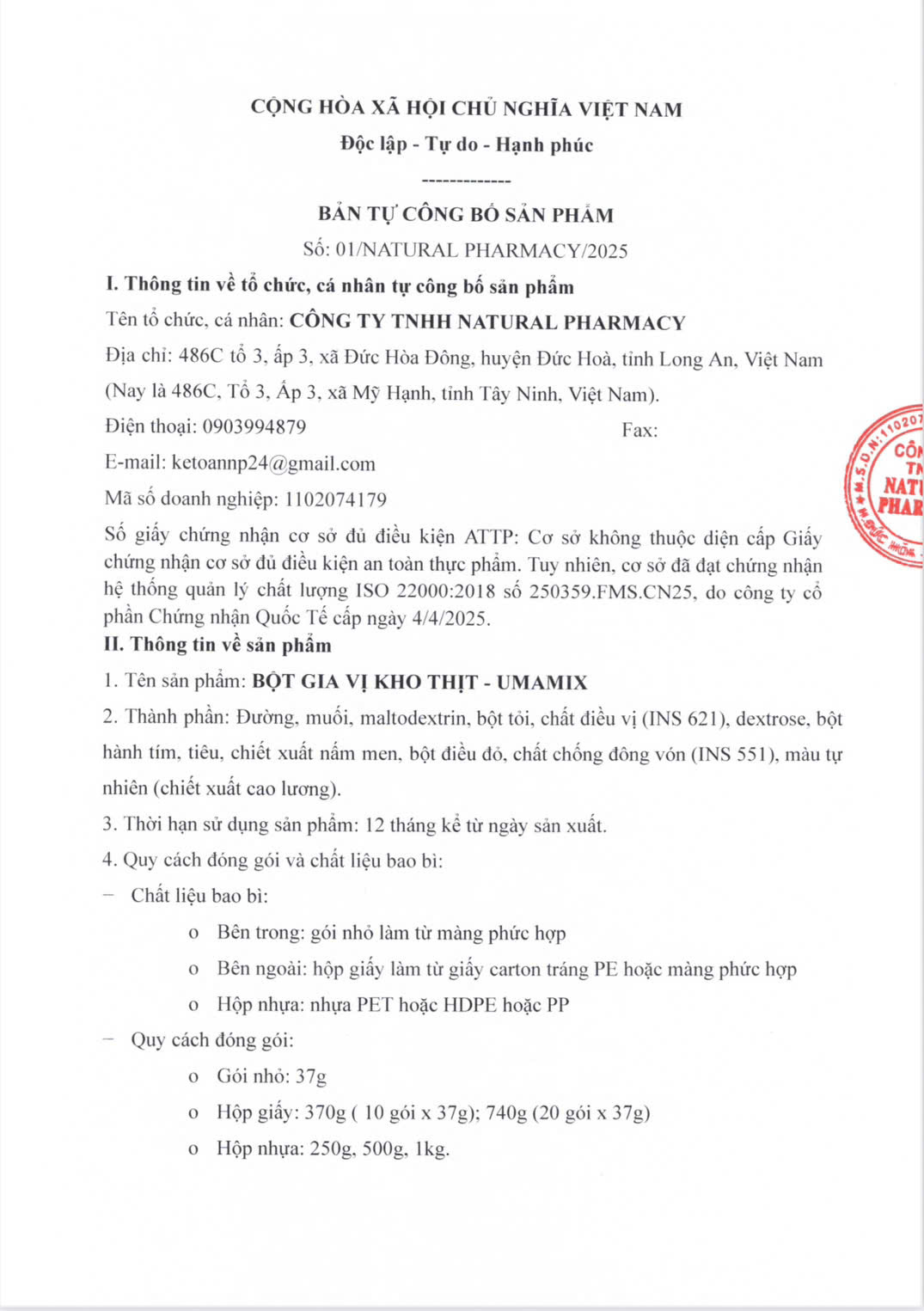 UMAMIX BỘT GIA VỊ KHO THỊT (370g) - Ảnh 2